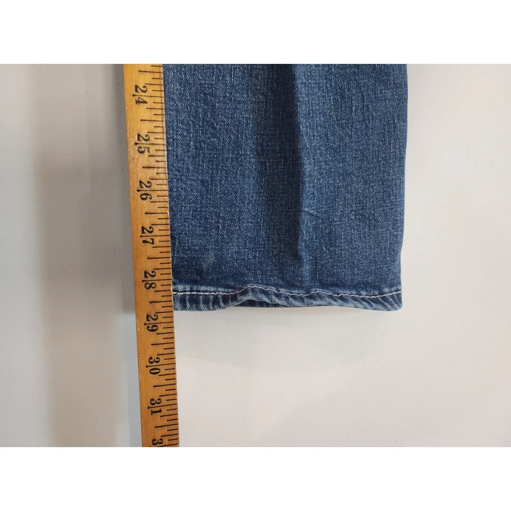 BKE Aiden Straight Leg Jeans Womens 26x30 Medium Wash‎ Embroidered Pockets Denim